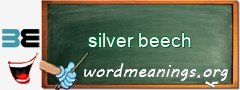 WordMeaning blackboard for silver beech